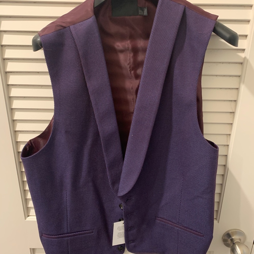 ASOS Berry Twill Suit Vest